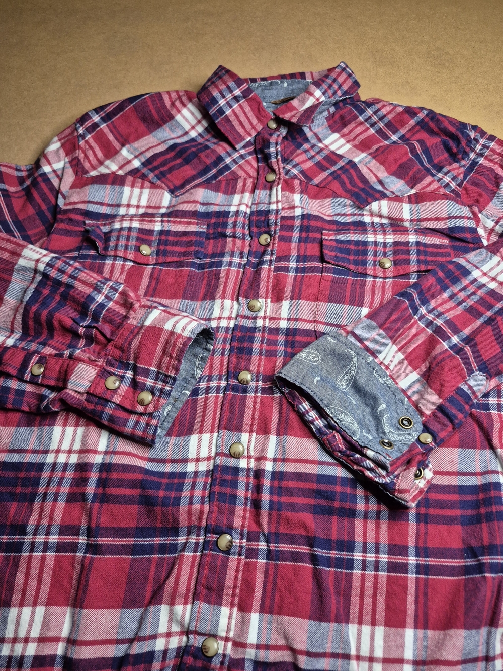 JACHS Girlfriend Red Plaid Button-Down Shirt 4253/4